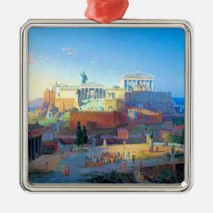 Akropolis in Griechenland Silbernes Ornament