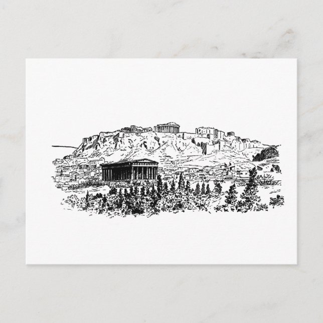 Akropolis von Athen Postkarte (Vorderseite)