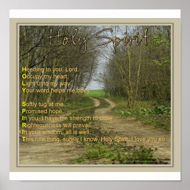 Akrostisches Gedicht - HOLY SPIRIT Poster (Vorne)