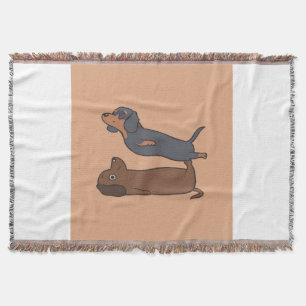 Akroyoga-Dackel Dackel Lover Gift Decke