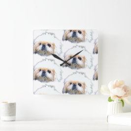 Akrylenuhr, Marcus, Pekingese Quadratische Wanduhr