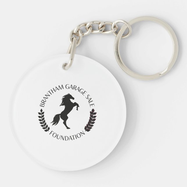 Akryler Schlüsselring mit Brantham-Karte (Rückseite)