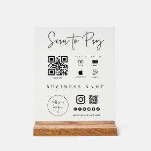 Akryles Scan Mobile Payment Checkout Business-Zeic Acrylschild