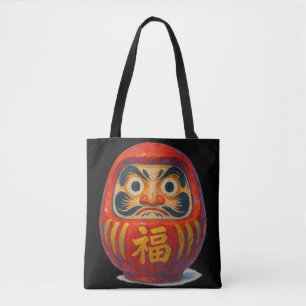 Akrylkunst der japanischen Daruma-Puppe Tasche