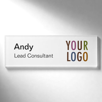 Akryllische Berufliche Namensmarke mit Logo-Magnet Namenschild