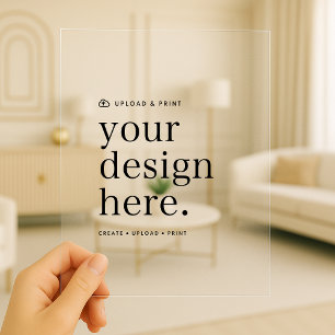 Akryllische Einladung zum Design Upload 5" x 7"