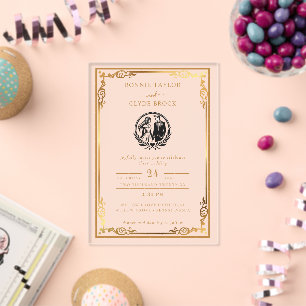 Akryllische Hochzeitseinladung mit Ihrem Foto Acryleinladungen