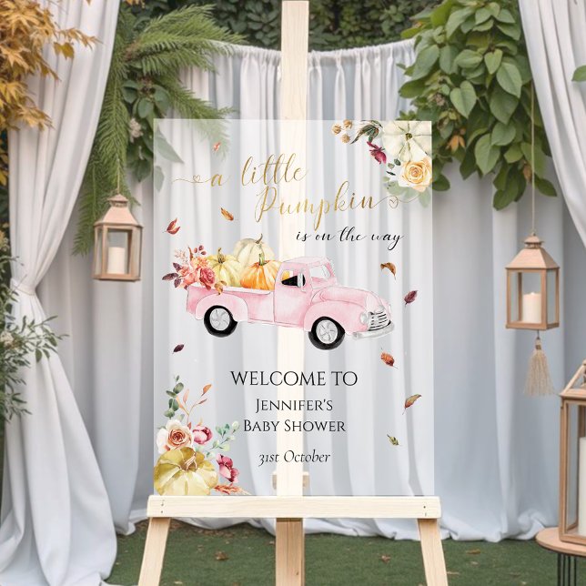 Akryllische Kürbisdusche Begrüßungszeichen Acrylschild (Von Creator hochgeladen)