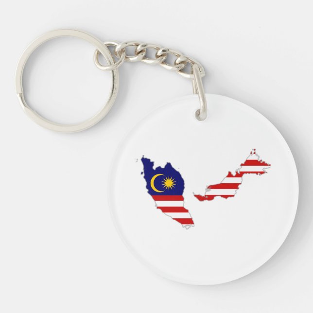 Akryllischer Schlüsselanhänger mit malaysischer Fl (Vorderseite)