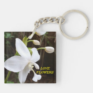 Akryllischer Schlüsselanhänger mit schöner Blume