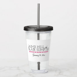 Akryllischer Tumbler mit Strohhalm Acryltrinkbecher