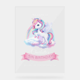 Akryllisches Unterschreiben zu einer magischen Geb Acrylschild