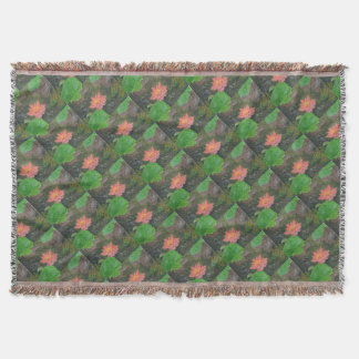 Akrylon auf Leinwand, rosa Wasserlilie und grüne B Decke