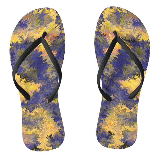 Akrylpur, Bronze, Gold, Schwarz, Kristalle / Flip Flops (Fußbett)