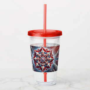 Akryltumbler mit norwegischer Farbgestaltung Acryltrinkbecher
