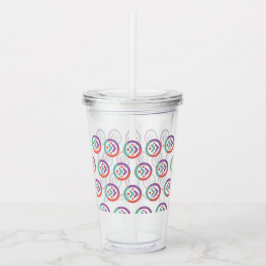 Akryltumbler mit Stroh Acryltrinkbecher