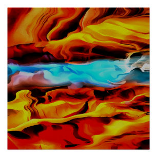 Akrylus Abstrakte Heißkalt- und Kaltelemente Poster