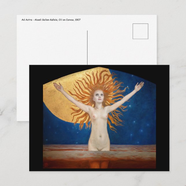 Akseli Gallen-Kallela - Ad Astra Postkarte (Vorne/Hinten)