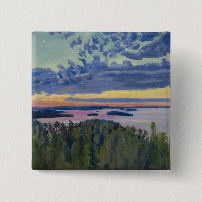 Akseli Gallen-Kallela - Blick auf einen See bei So Button (Vorderseite)