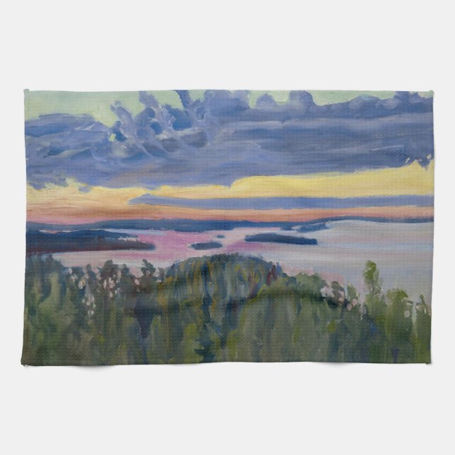 Akseli Gallen-Kallela - Blick auf einen See bei So Geschirrtuch (Horizontal)