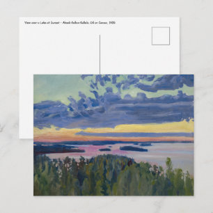 Akseli Gallen-Kallela - Blick über einen See bei S Postkarte