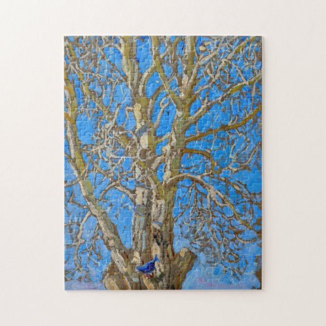 Akseli Gallen-Kallela - Crack Willow und Blue Bird (Vertikal)