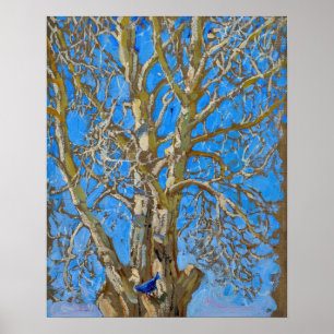 Akseli Gallen-Kallela - Crack Willow und Blue Bird Poster