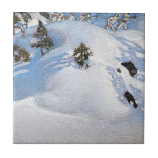 Akseli Gallen-Kallela - Februar Vision Fliese (Vorderseite)