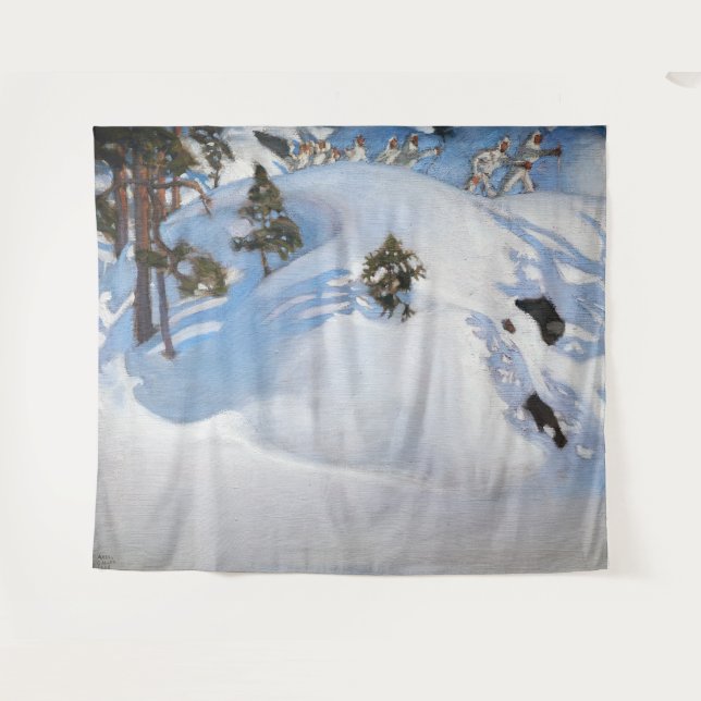 Akseli Gallen-Kallela - Februar Vision Wandteppich (Vorderseite (Horizontal))
