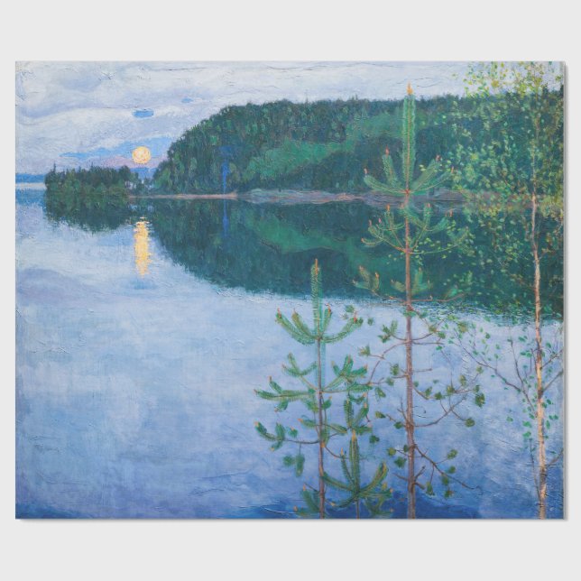Akseli Gallen-Kallela - Frühlingsnacht Geschenkpapier (Flach)