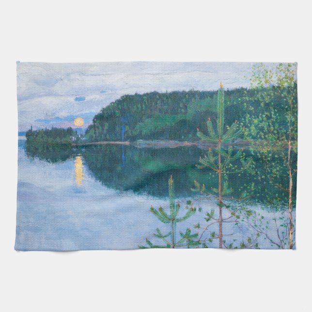Akseli Gallen-Kallela - Frühlingsnacht Geschirrtuch (Horizontal)