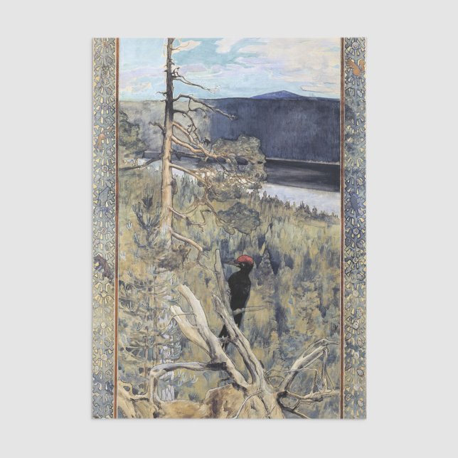 Akseli Gallen-Kallela - Großer Schwarzer Holzpecke Seidenpapier (Von Creator hochgeladen)