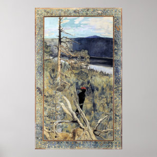 Akseli Gallen-Kallela - Großer Schwarzspecht Poster