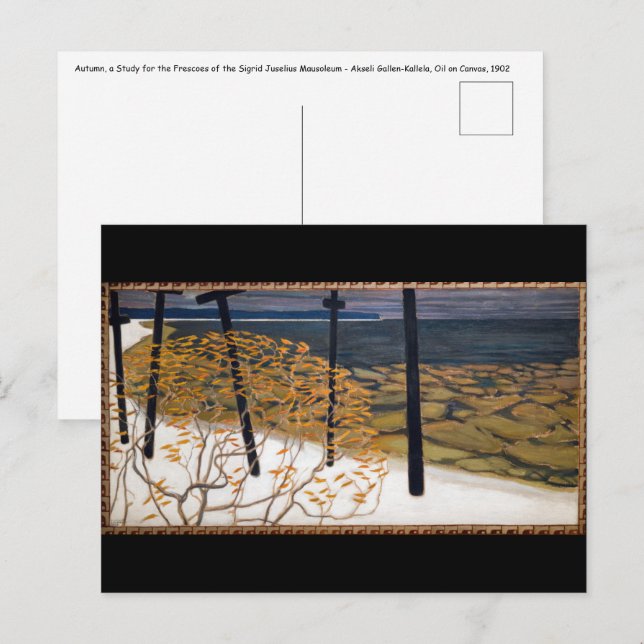 Akseli Gallen-Kallela - Herbst Postkarte (Vorne/Hinten)