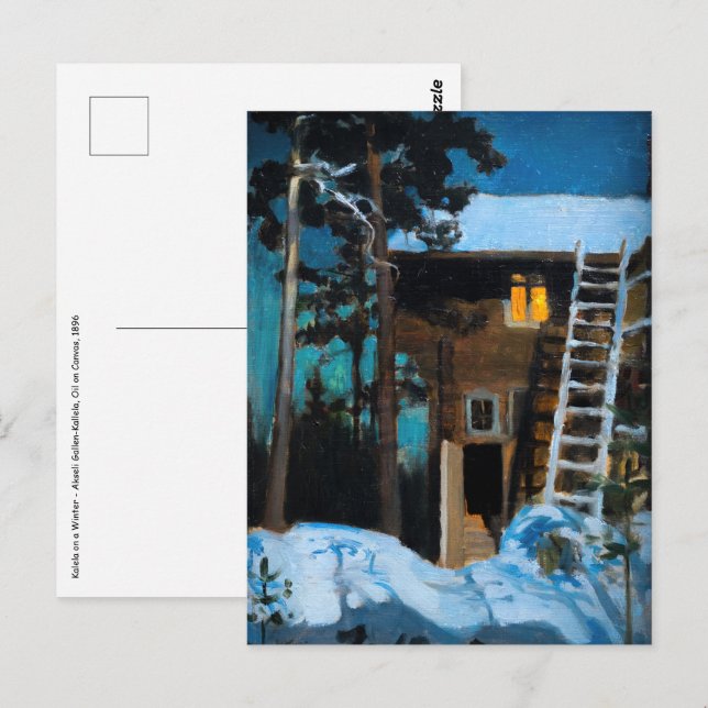Akseli Gallen-Kallela - Kalela im Winter Postkarte (Vorne/Hinten)