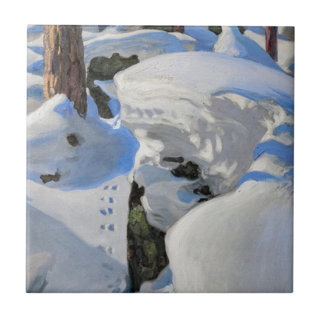 Akseli Gallen-Kallela - Lair of the Lynx Fliese (Vorderseite)