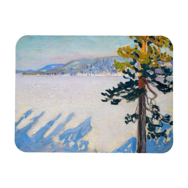 Akseli Gallen-Kallela - Ruovesi-See im Winter Magnet (Horizontal)