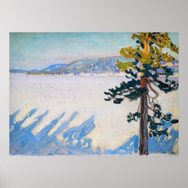Akseli Gallen-Kallela - Ruovesi-See im Winter Poster (Vorne)