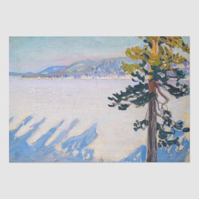 Akseli Gallen-Kallela - Ruovesi-See im Winter Seidenpapier (Vorderseite)