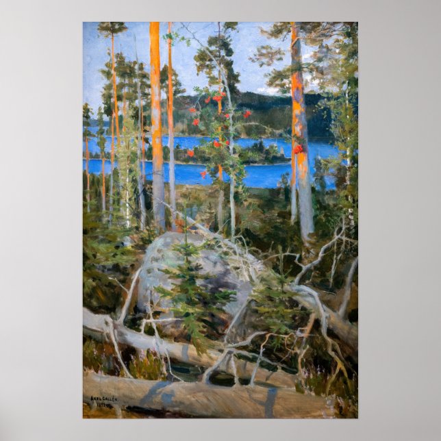 Akseli Gallen-Kallela - See in der Wildnis Poster (Vorne)