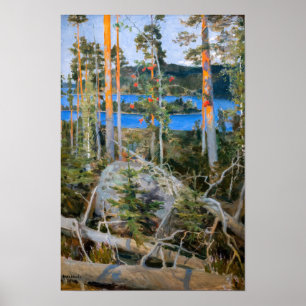 Akseli Gallen-Kallela - See in der Wildnis Poster