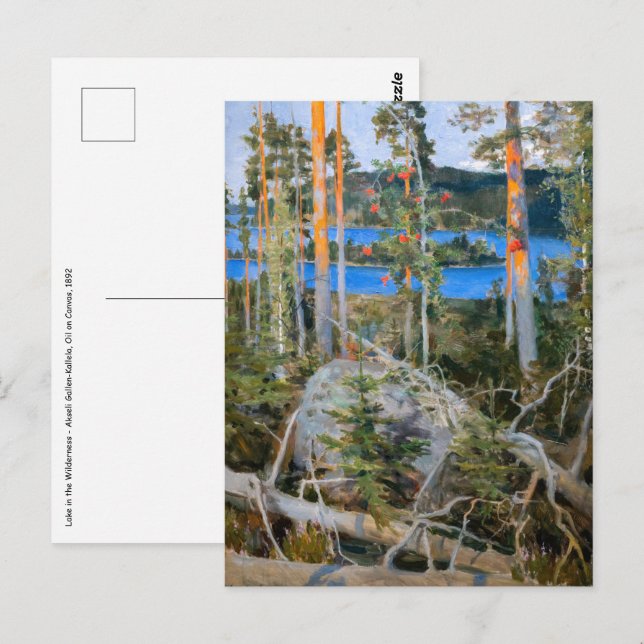 Akseli Gallen-Kallela - See in der Wildnis Postkarte (Vorne/Hinten)