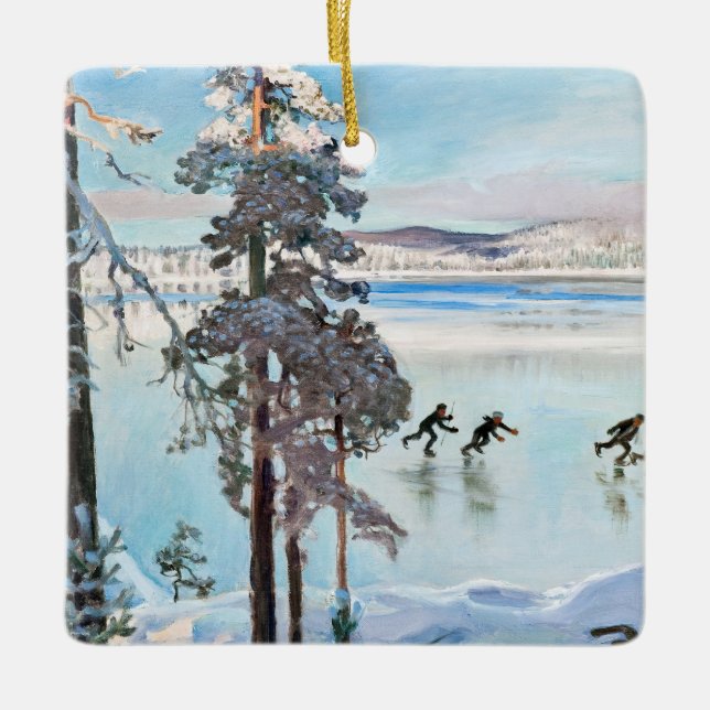 Akseli Gallen-Kallela - Skater in der Nähe von Kal Keramikornament (Vorderseite)
