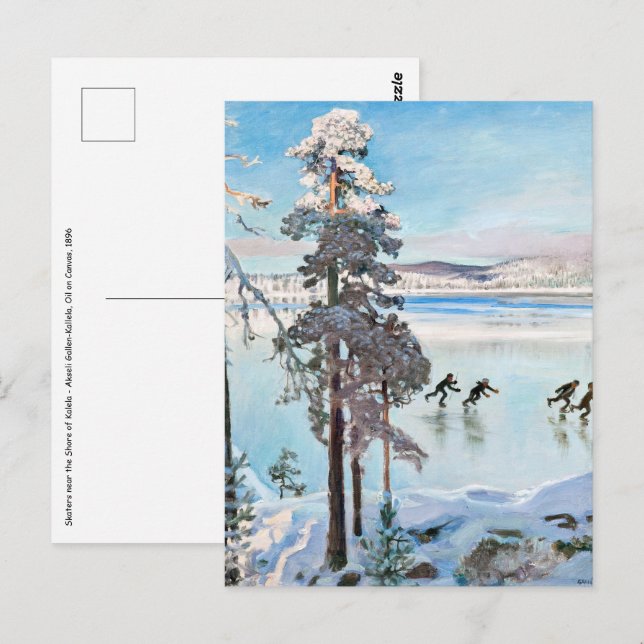Akseli Gallen-Kallela - Skater in der Nähe von Kal Postkarte (Vorne/Hinten)