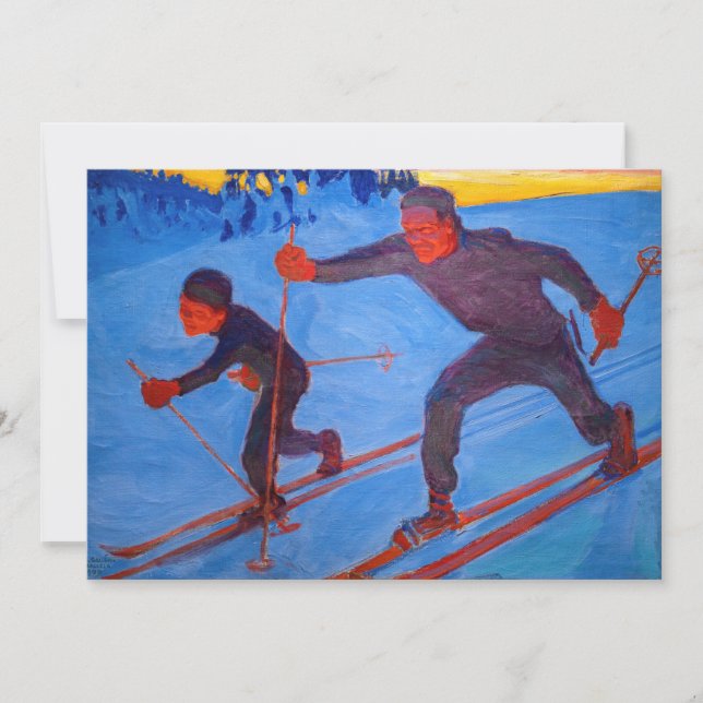 Akseli Gallen-Kallela - Skiers Einladung (Vorderseite)