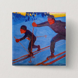 Akseli Gallen-Kallela - Skifahrer Button