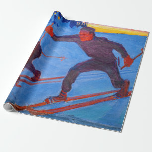 Akseli Gallen-Kallela - Skifahrer Geschenkpapier