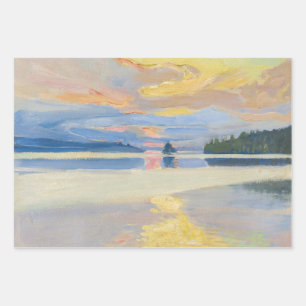 Akseli Gallen-Kallela - Sonnenuntergang über dem R Geschenkpapier Set