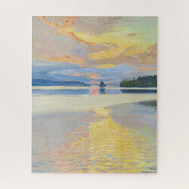 Akseli Gallen-Kallela - Sonnenuntergang über dem S (Vertikal)