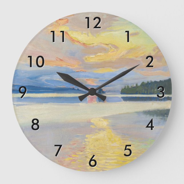 Akseli Gallen-Kallela - Sonnenuntergang über dem S Große Wanduhr (Vorderseite)